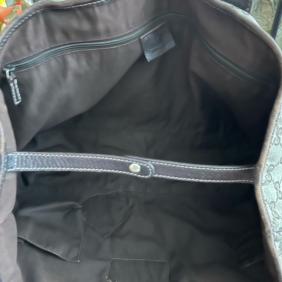 Gucci Princy GG Canvas & Leather Tote Bag Sherry Line with Patches - Picture 15 of 17